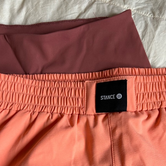 NWOT Stance Work It Out Athletic Shorts Size Small in Pink/Peach - Picture 3 of 11